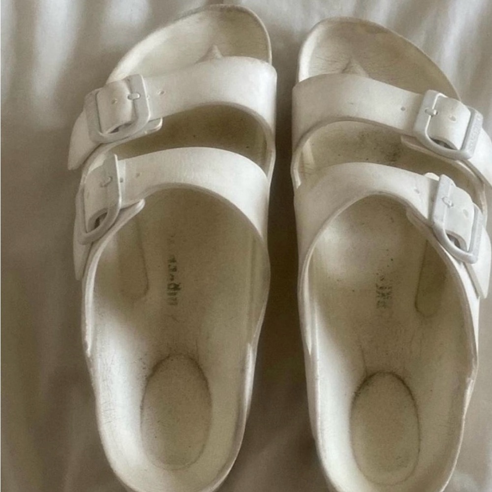 white rubber birkenstocks